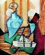 Juan Gris flaska och glas oil painting picture wholesale